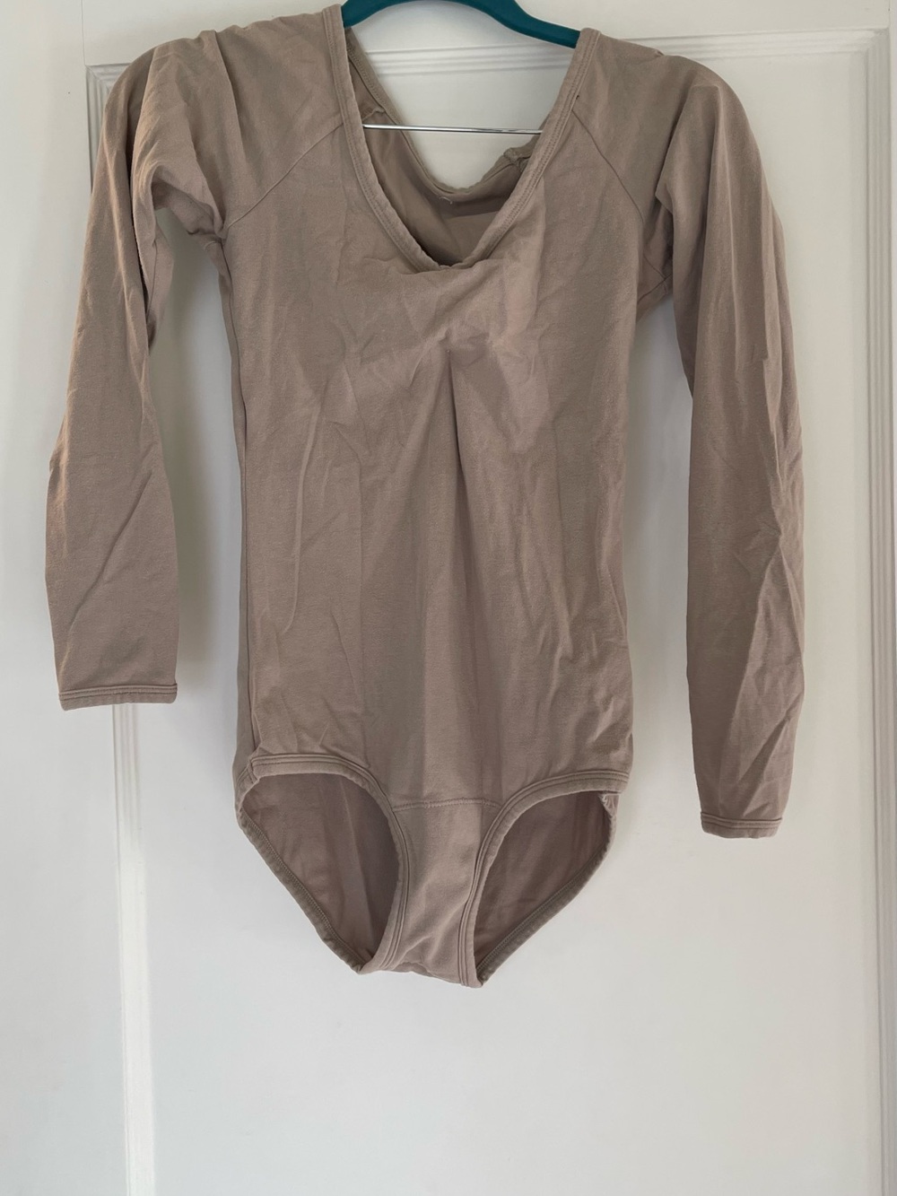 ARQ paloma leo long sleeve body suit in Taupe